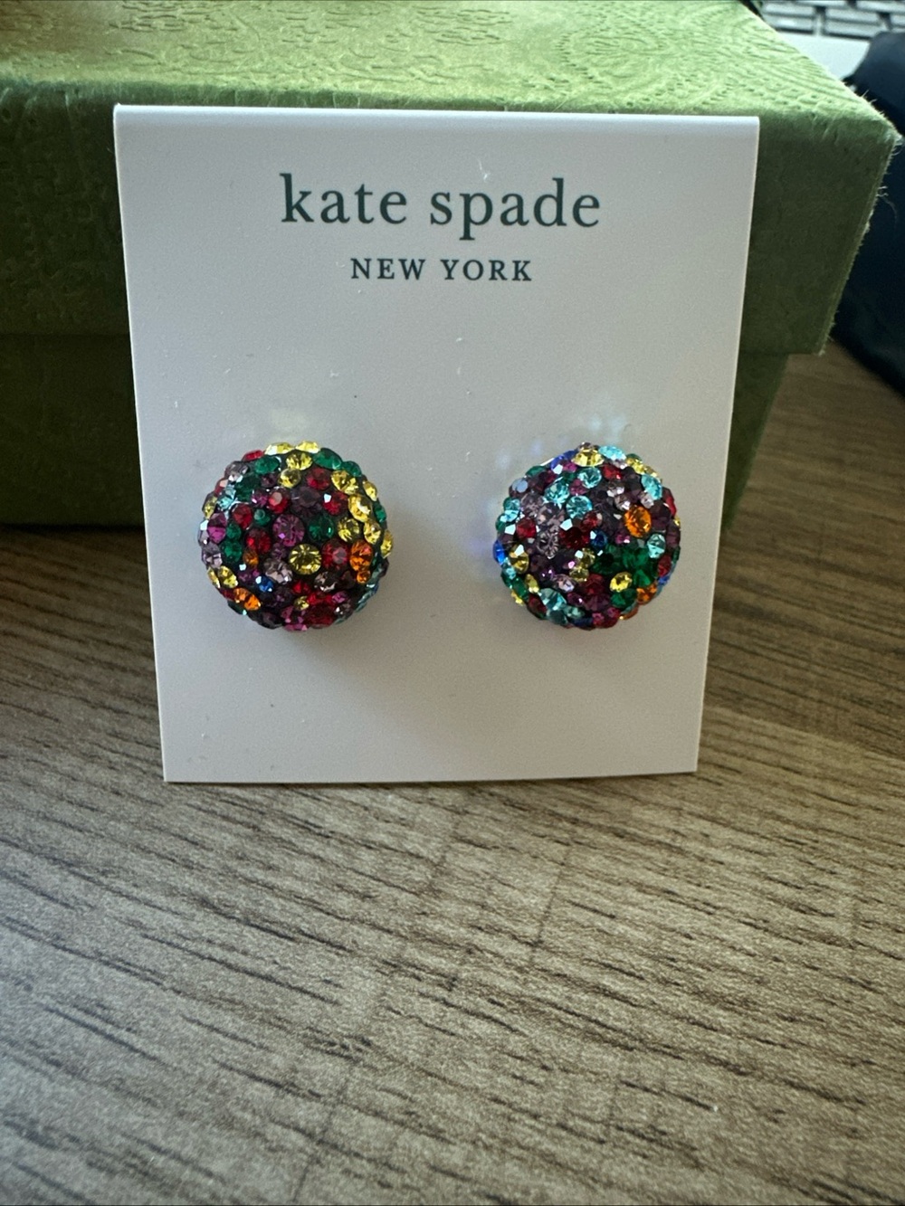 Kate Spade Multicolor Crystal Dome Stud Earrings